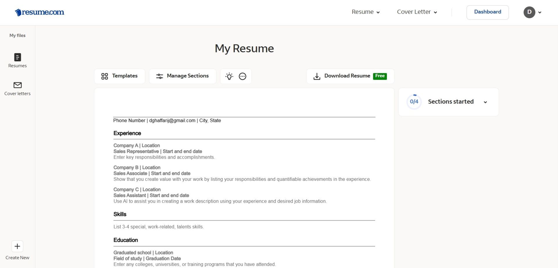 وب‌سایت resume.com