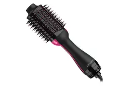 سشوار چرخشی رولون رنگ مشکی صورتی از نمای نزدیک