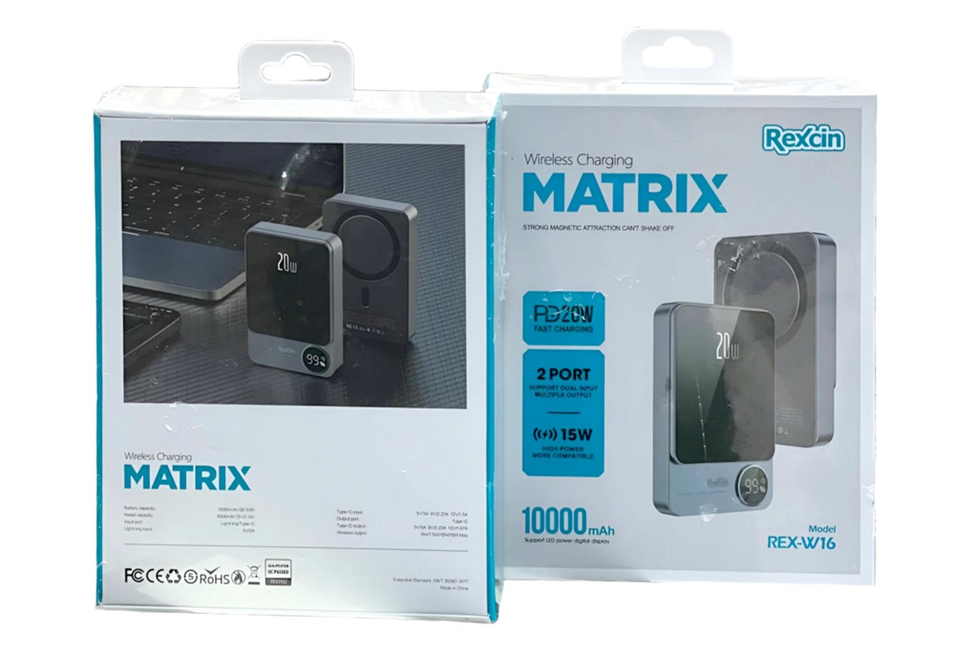 جعبه پاور بانک رکسین Rexcin REX-W16 10000mAh