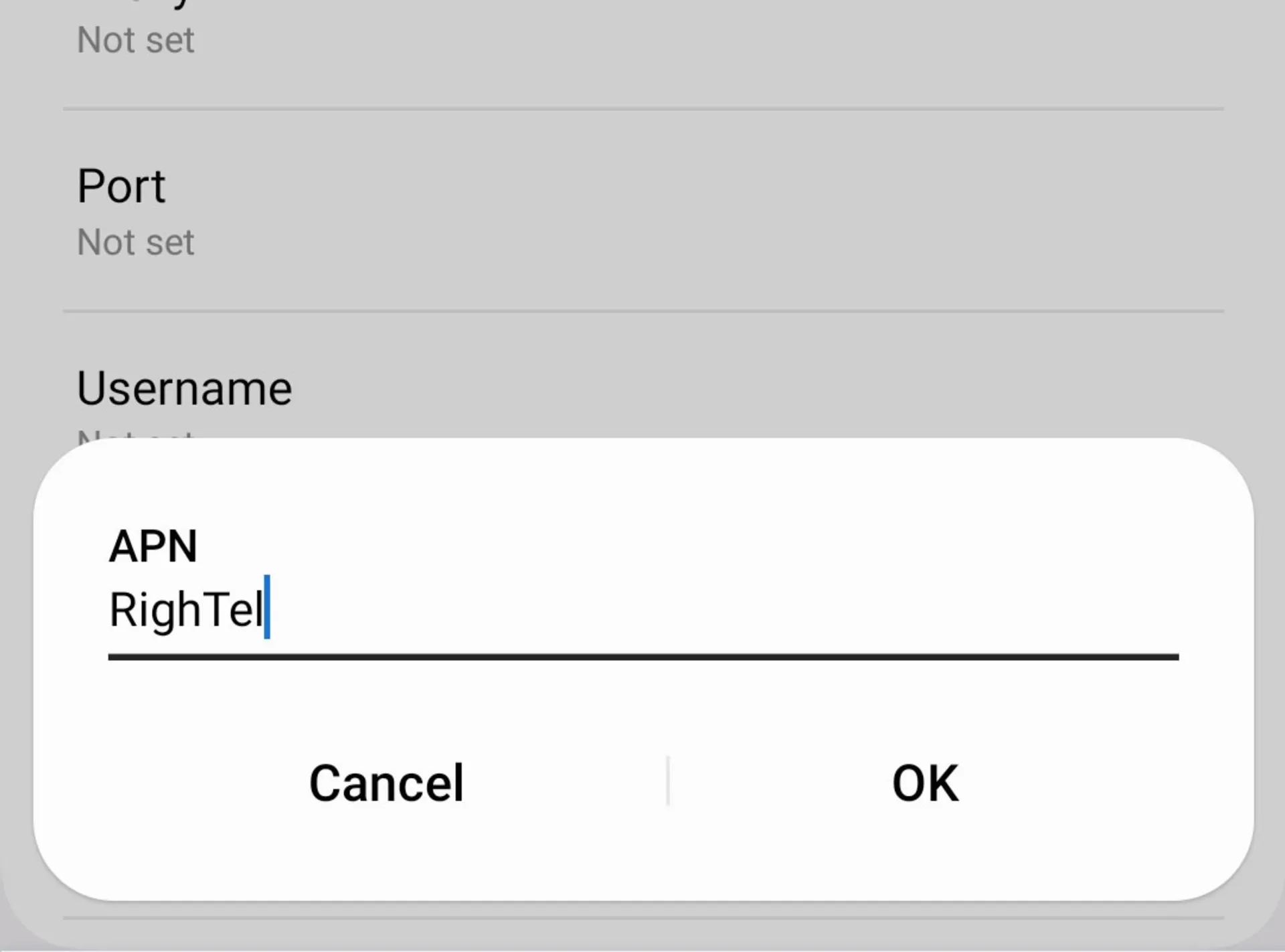 تنظیمات APN رایتل روی گوشی سامسونگ