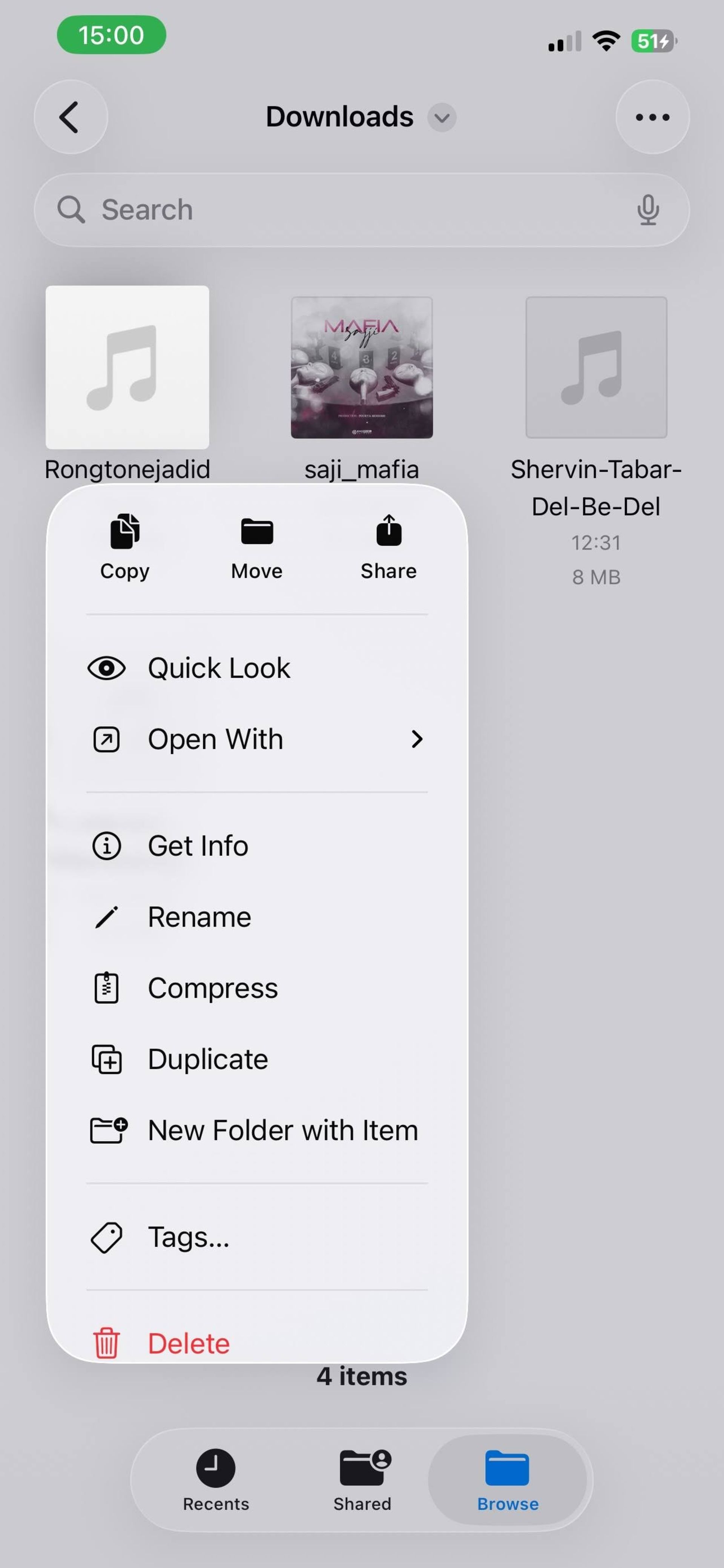 انتخاب آهنگ به عنون رینگ تون آیفون