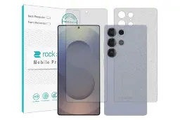 محافظ صفحه نمایش گوشی راک اسپیس مدل مات Resistant مناسب سامسونگ Galaxy S25 Ultra به همراه محافظ پشت گوشی