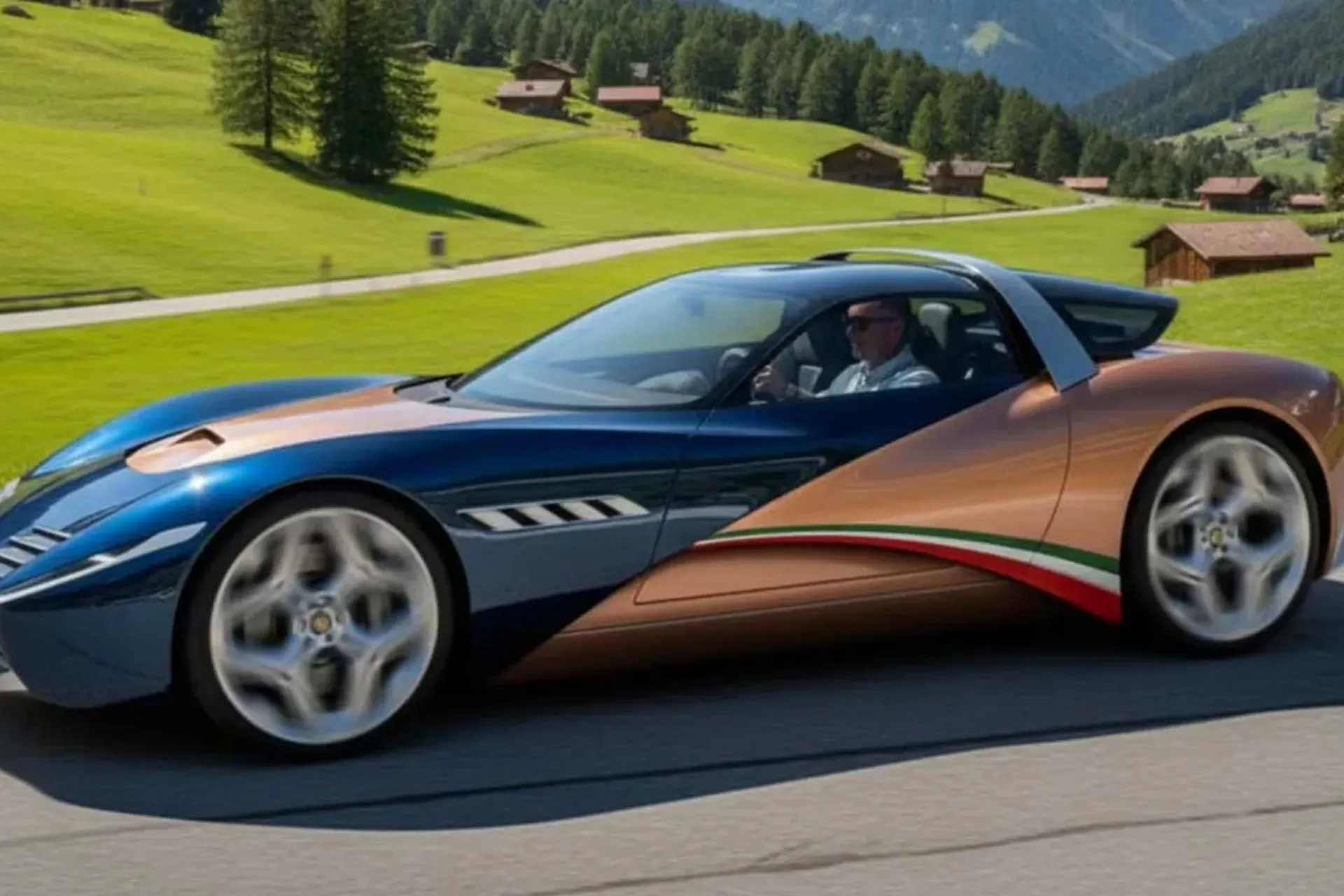 نمای کناری ابرخودروی برلینتا ولوچه