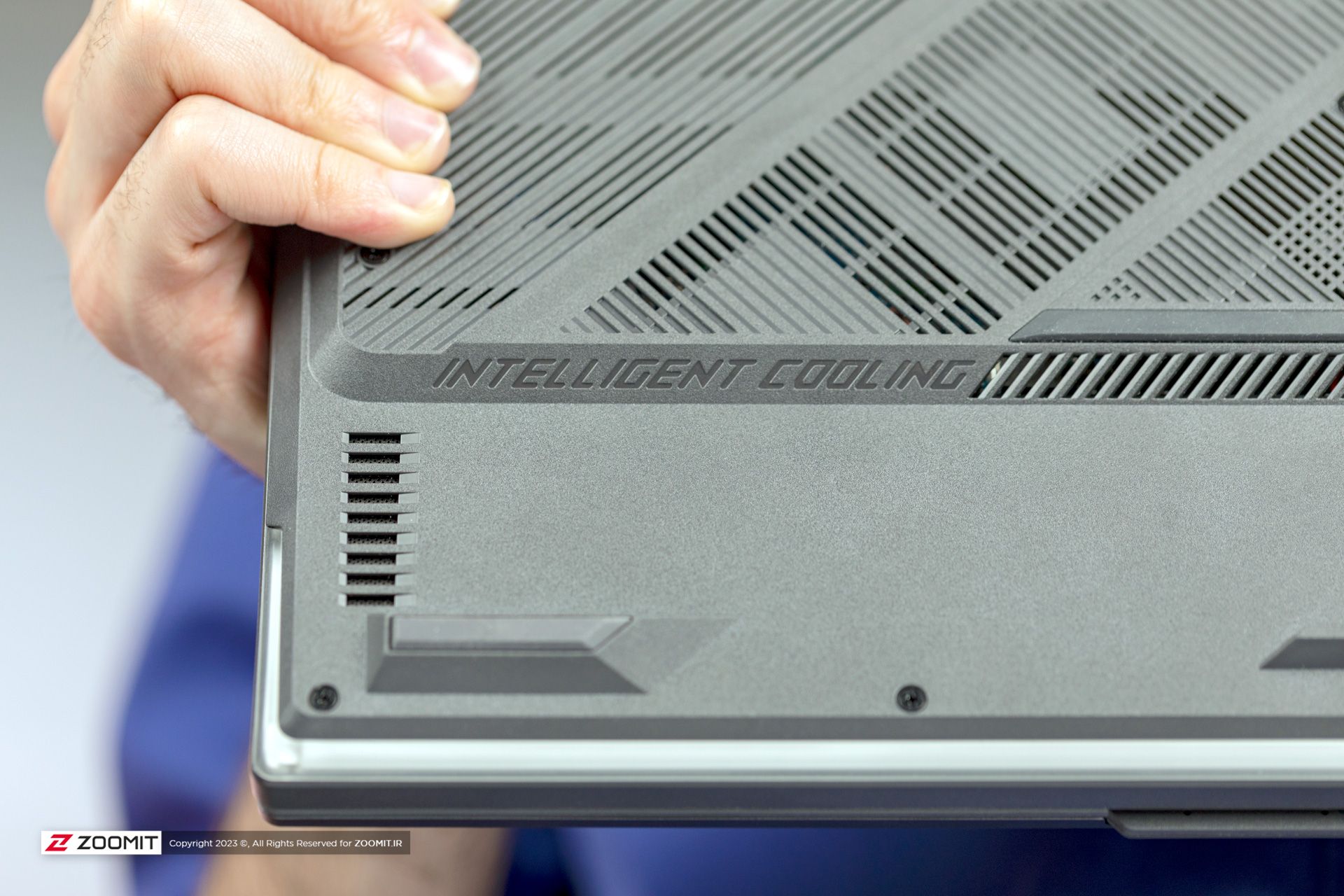 لوگوی سیستم خنک‌کننده لپ‌تاپ گیمینگ ROG Strix G16 ایسوس