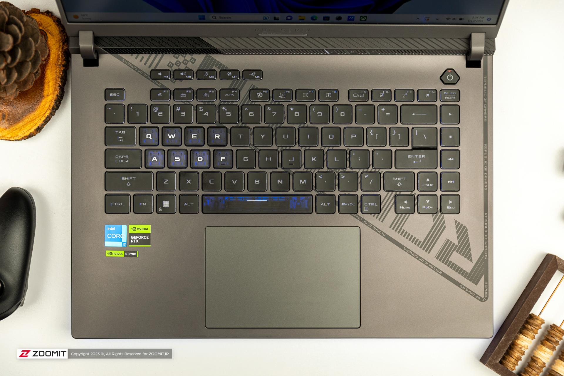 کیبورد لپ‌تاپ گیمینگ ROG Strix G16 ایسوس