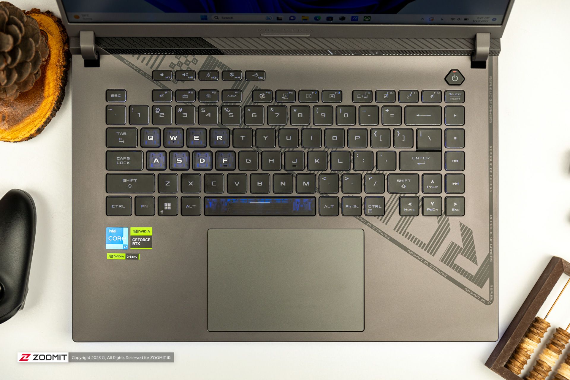 کیبورد لپ‌تاپ گیمینگ ROG Strix G16 ایسوس