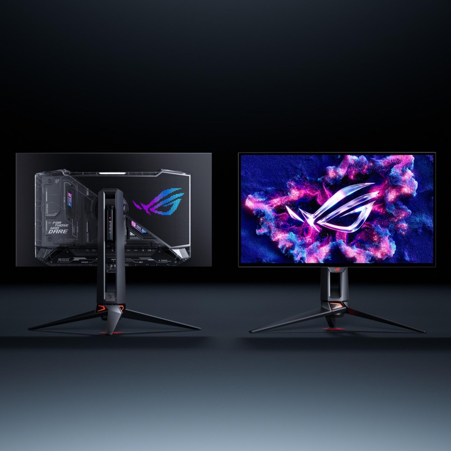 نمای پشت و جلو مانیتور گیمینگ ایسوس ROG Swift