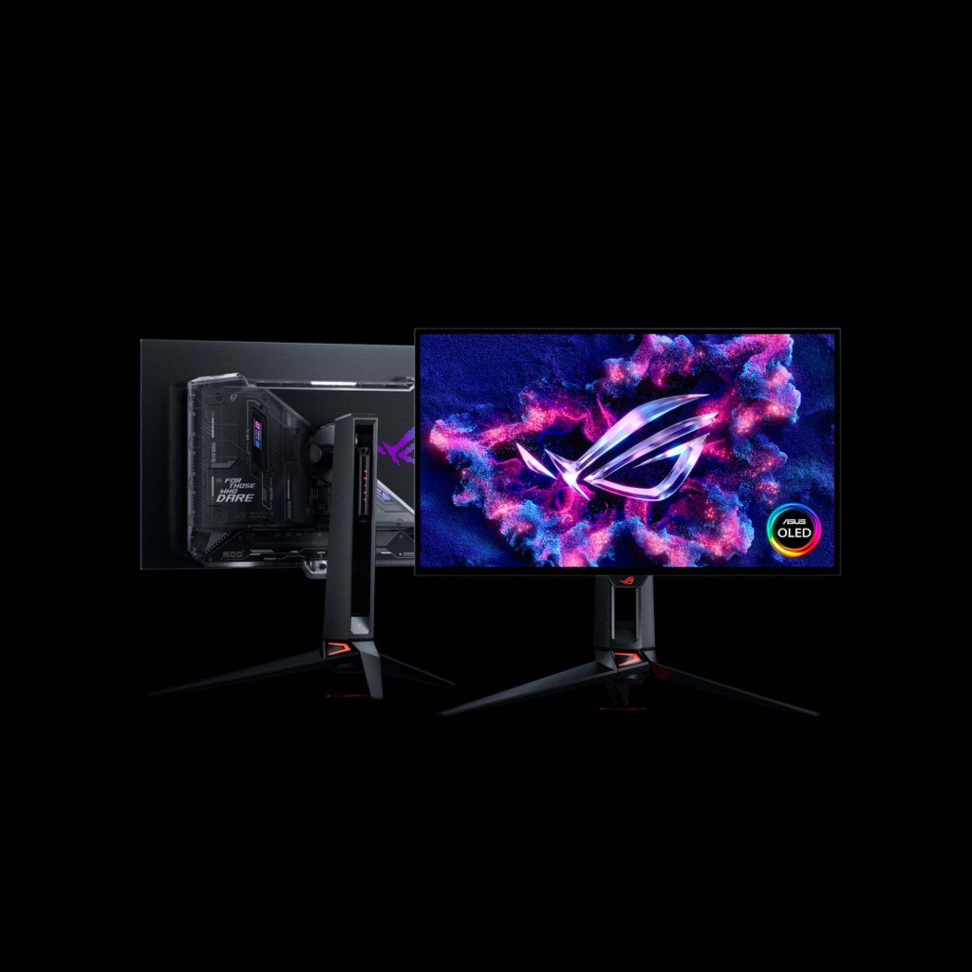 نمای پشت و جلو مانیتور گیمینگ ایسوس ROG Swift