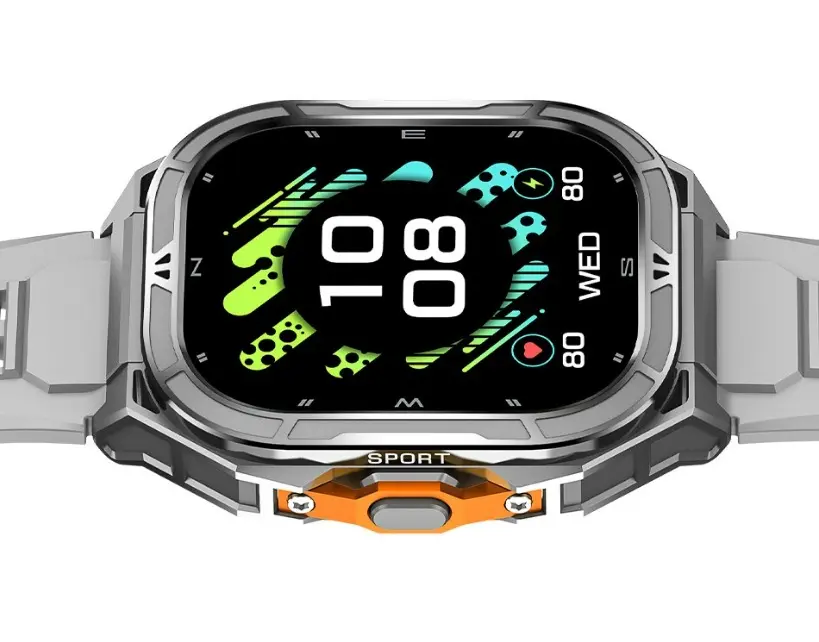 نمای جلو و فریم جانبی ساعت هوشمند راگبید Apex X5