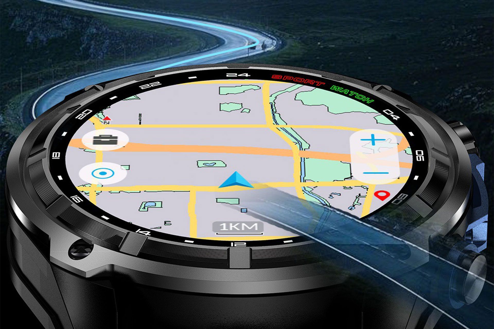 نقشه‌ی آفلاین روی ساعت هوشمند راگبید Geo X1