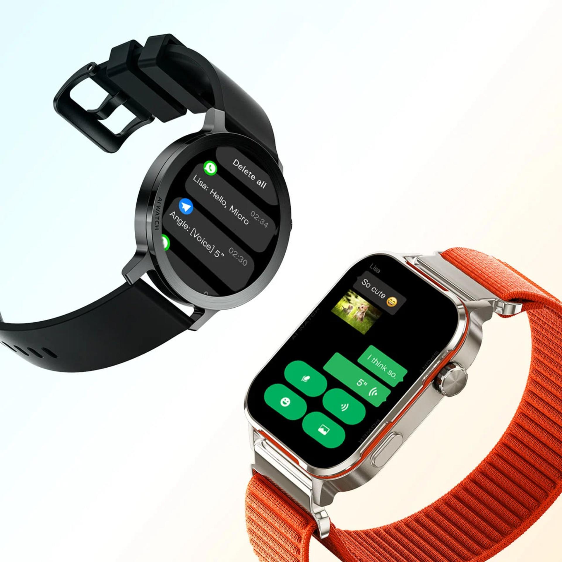 ساعت هوشمند Rollme AI Watch 2 و مدل AI Watch 3 با نمایش چت
