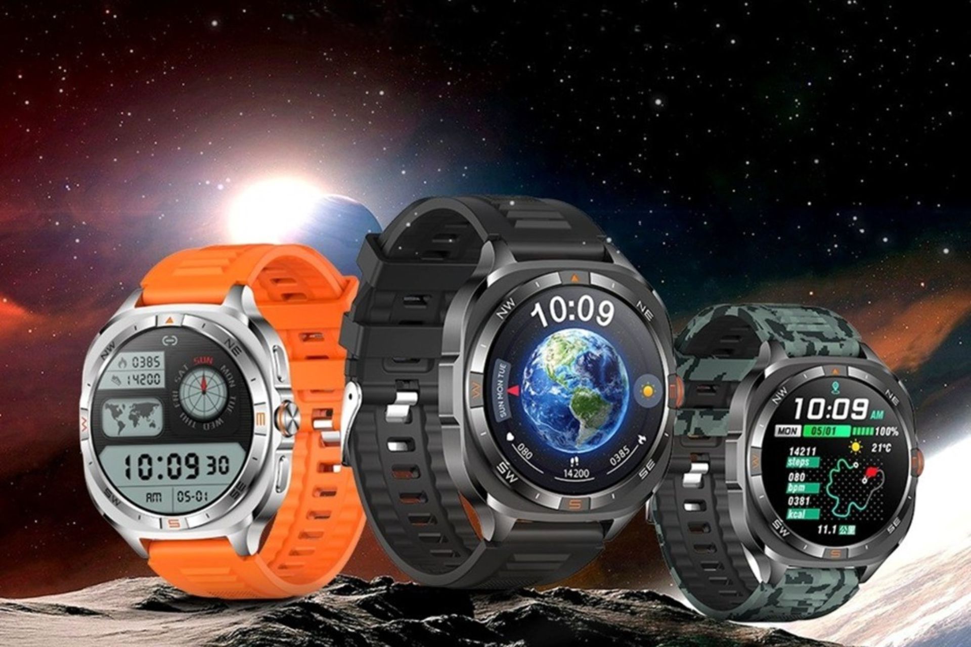 نمای جلو و رنگ‌بندی ساعت هوشمند رولمی GTS GPS