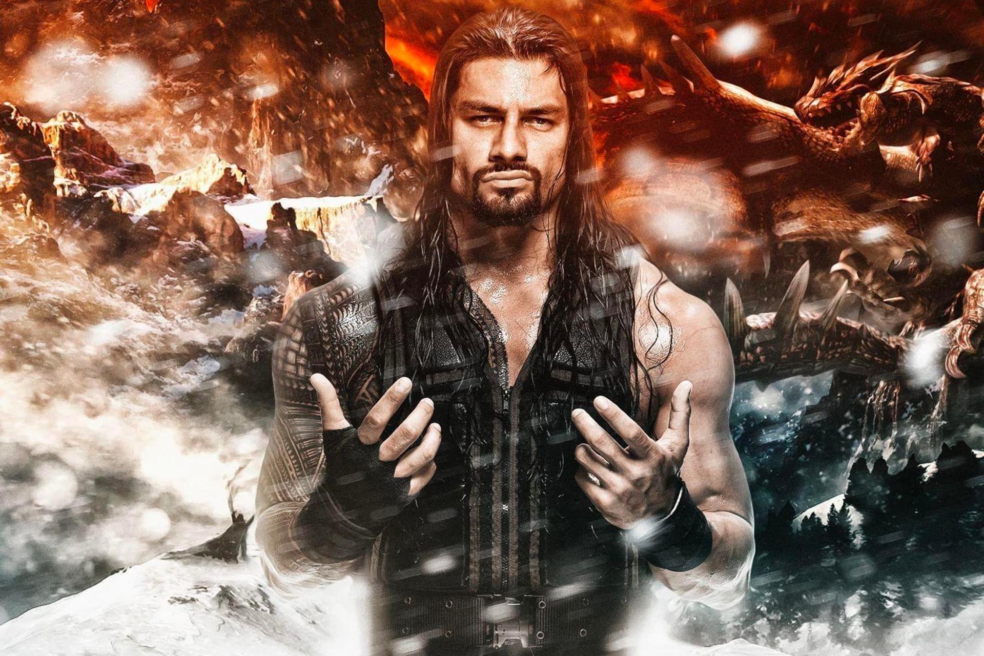 رومن رینز ستاره کشتی کج WWE با لباس مشکی
