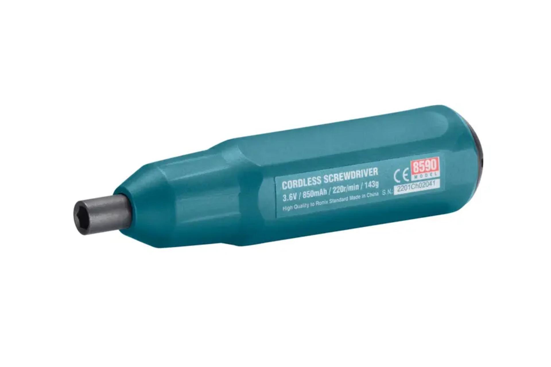 ابعاد و اندازه پیچ گوشتی شارژی رونیکس 8590