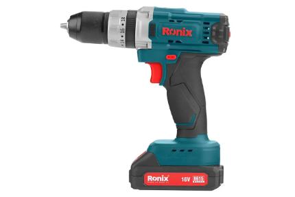 نمای کنار دریل پیچ گوشتی شارژی رونیکس 8615