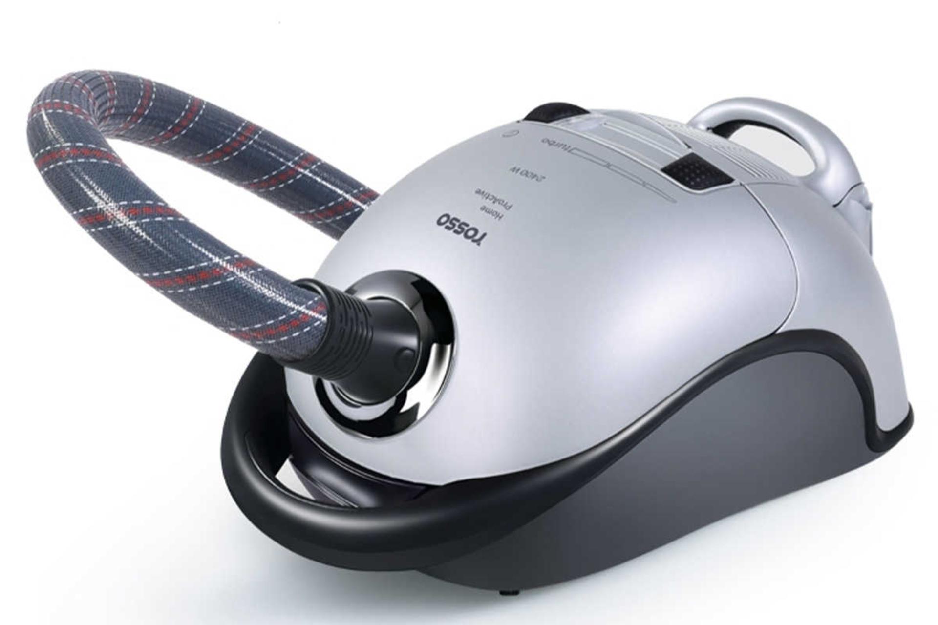 نمای سمت راست جاروبرقی روسو Home Compatible رنگ نقره ای
