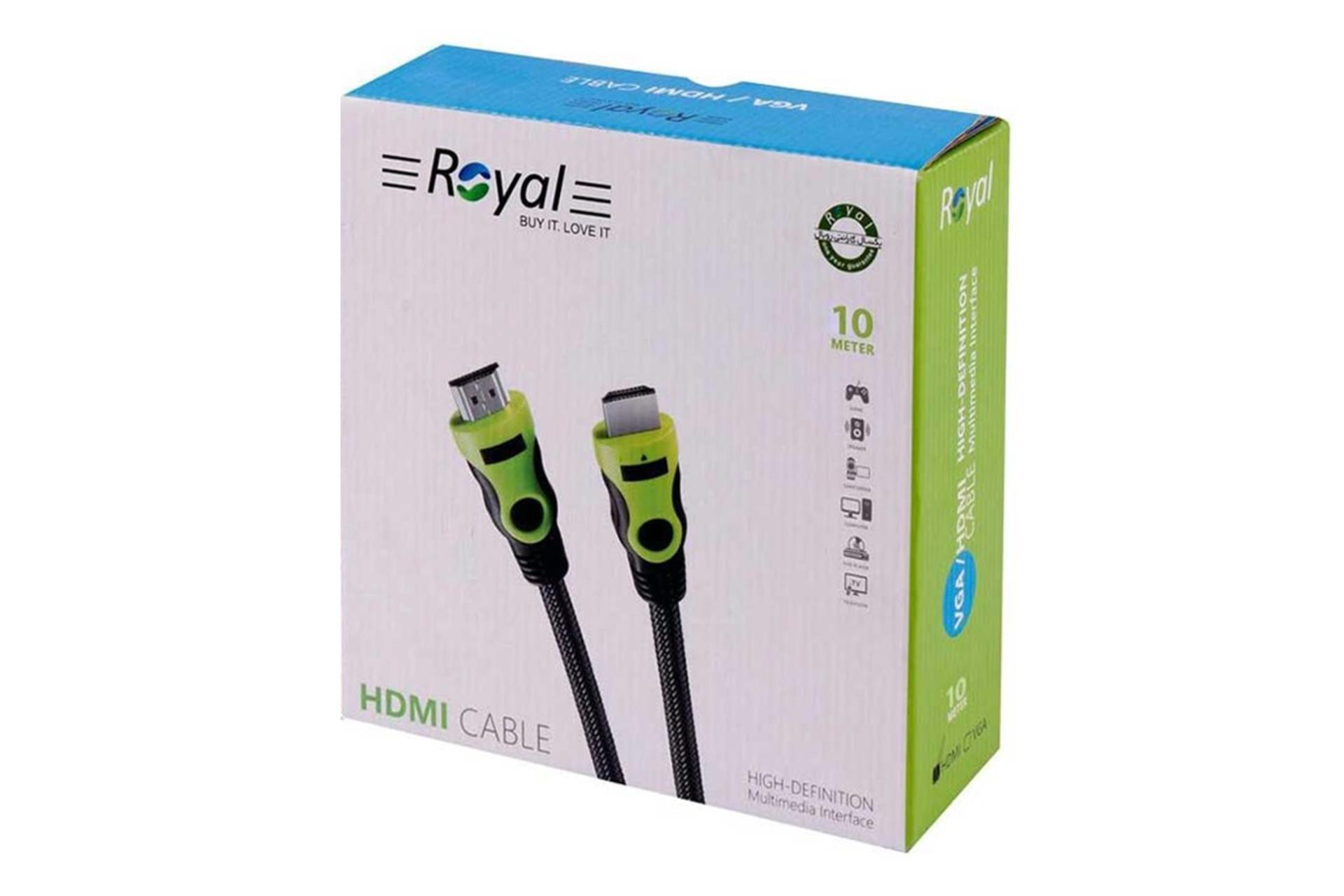 جعبه کابل HDMI رویال Royal HDMI 1.4 4K 30Hz 10M