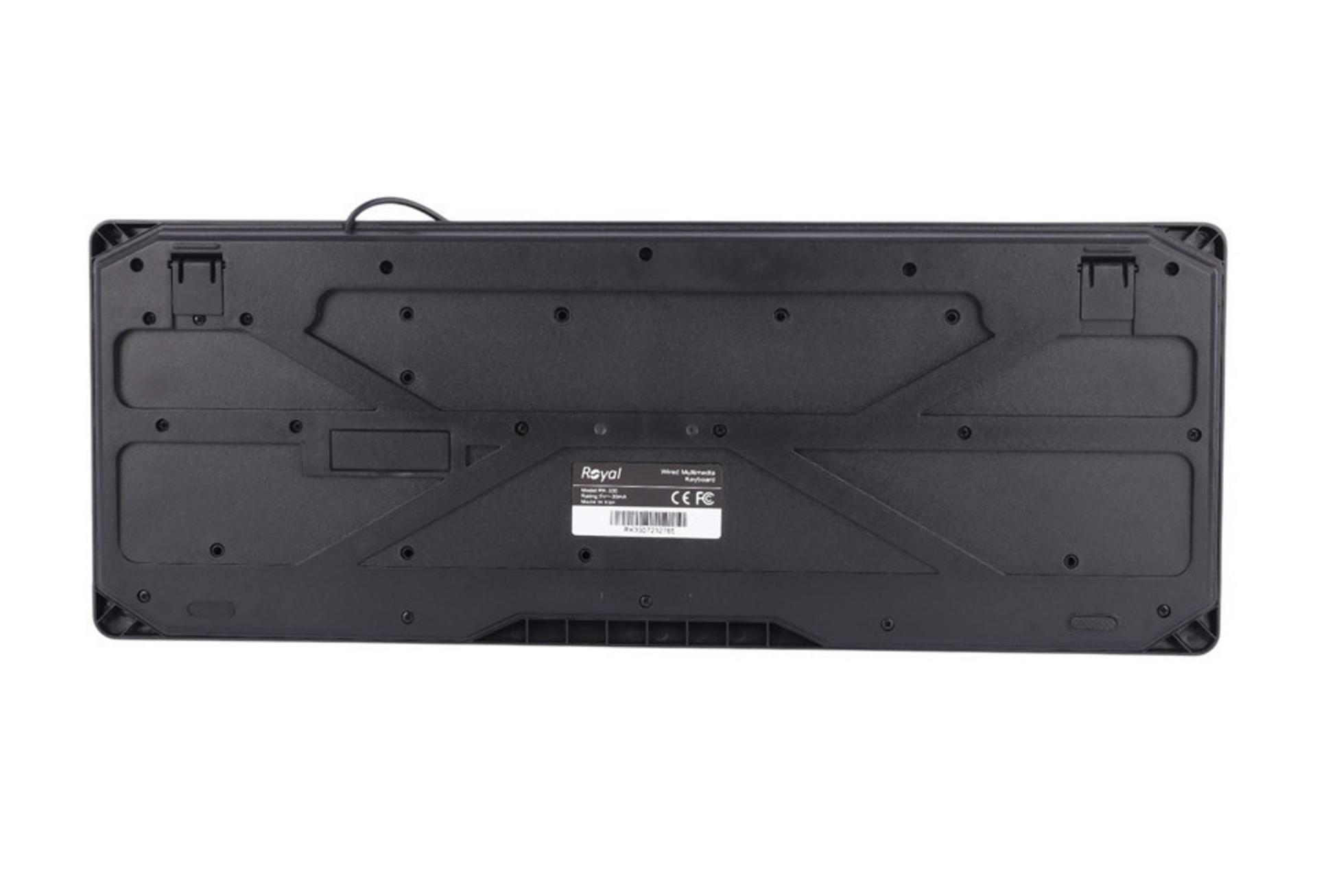 نمای پشت و بدنه کیبورد رویال RK-330