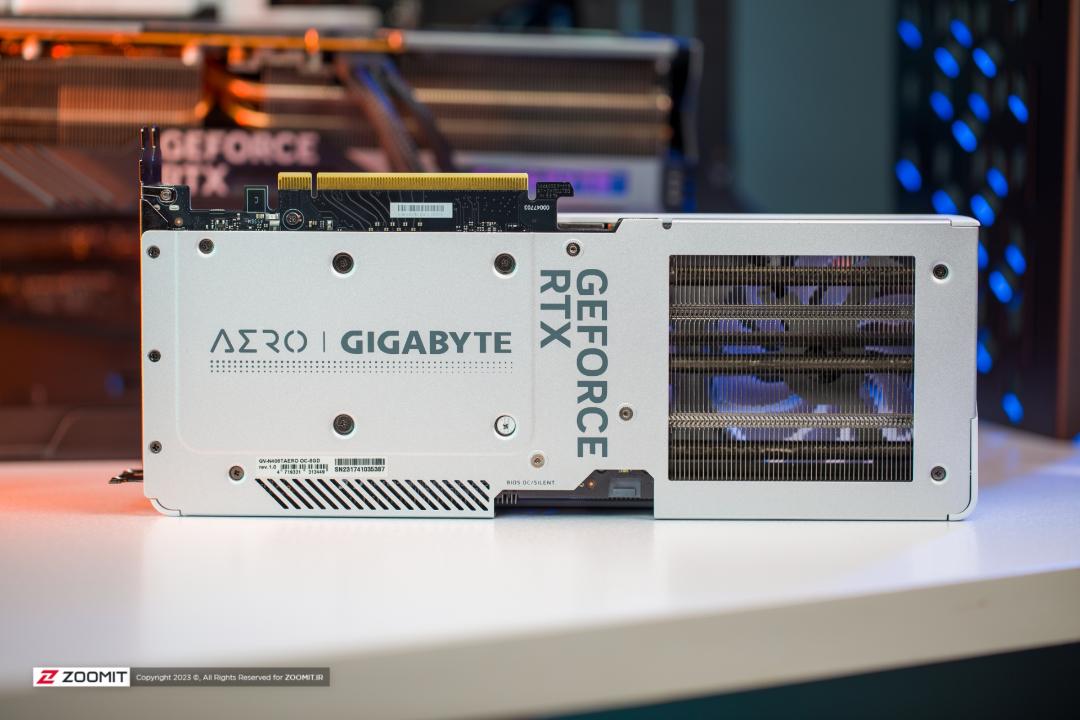 نمای پشت کارت گرافیک RTX 4060 Ti AERO OC