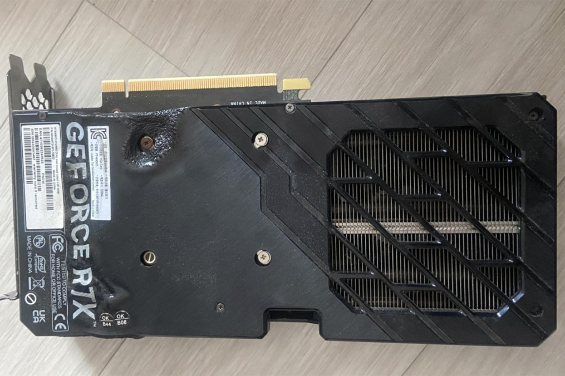 کارت گرافیک انویدیا RTX 4060 TI ذوب شده