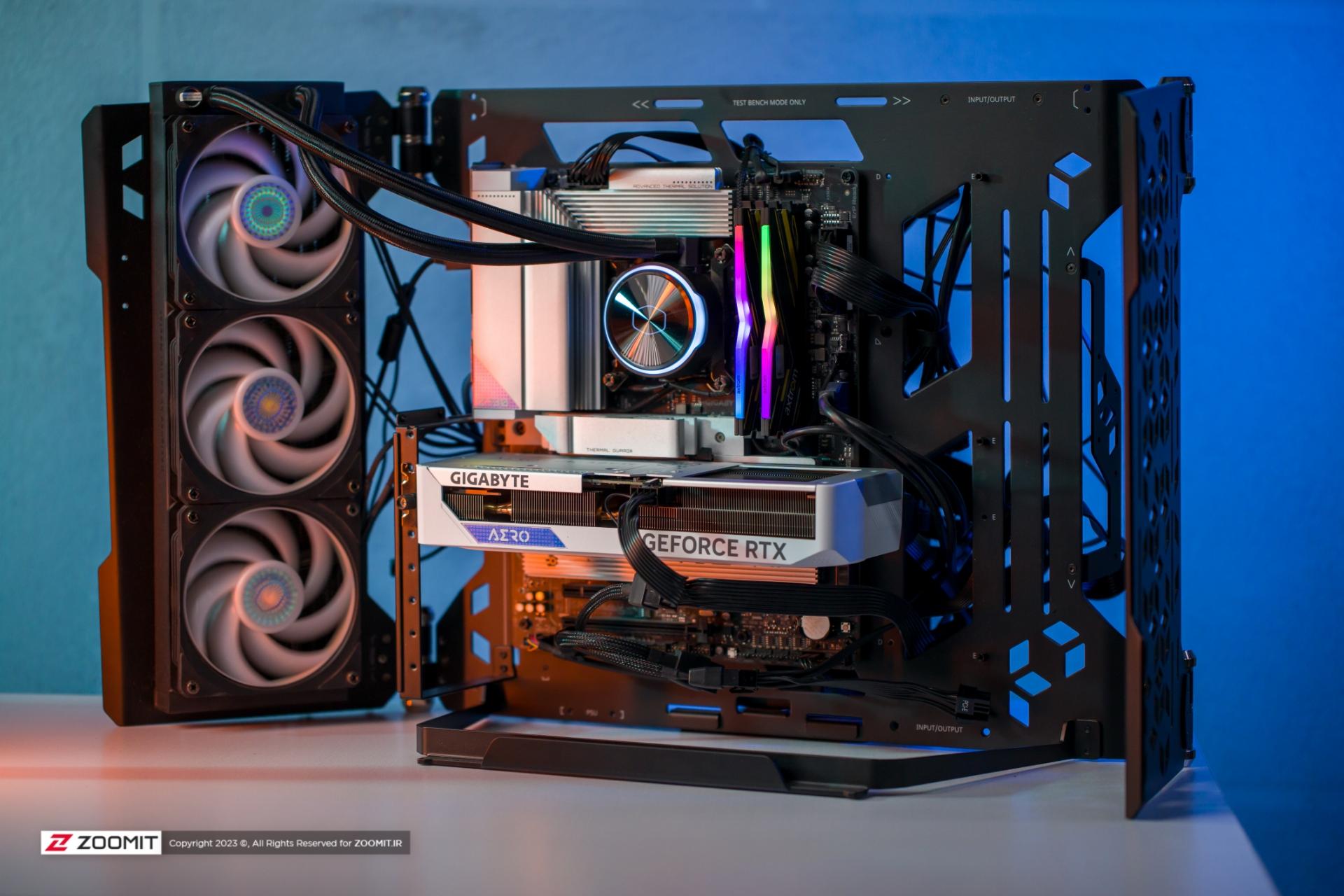 کارت گرافیک RTX 4060 Ti AERO OC درون PC