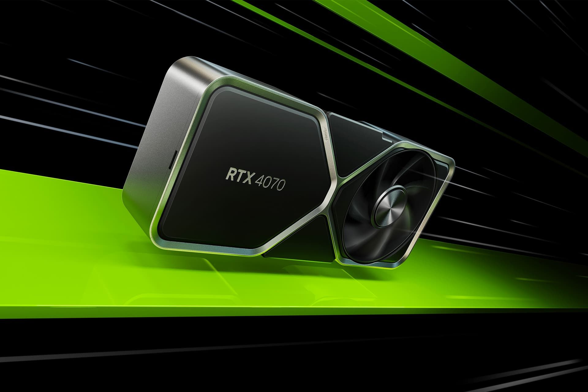 کارت گرافیک RTX 4070 از نمای جلو