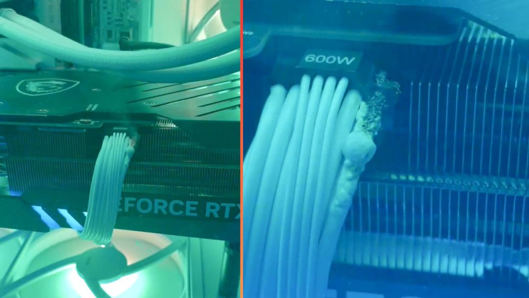 ذوب شدن کانکتور ۱۶ پین RTX 4090