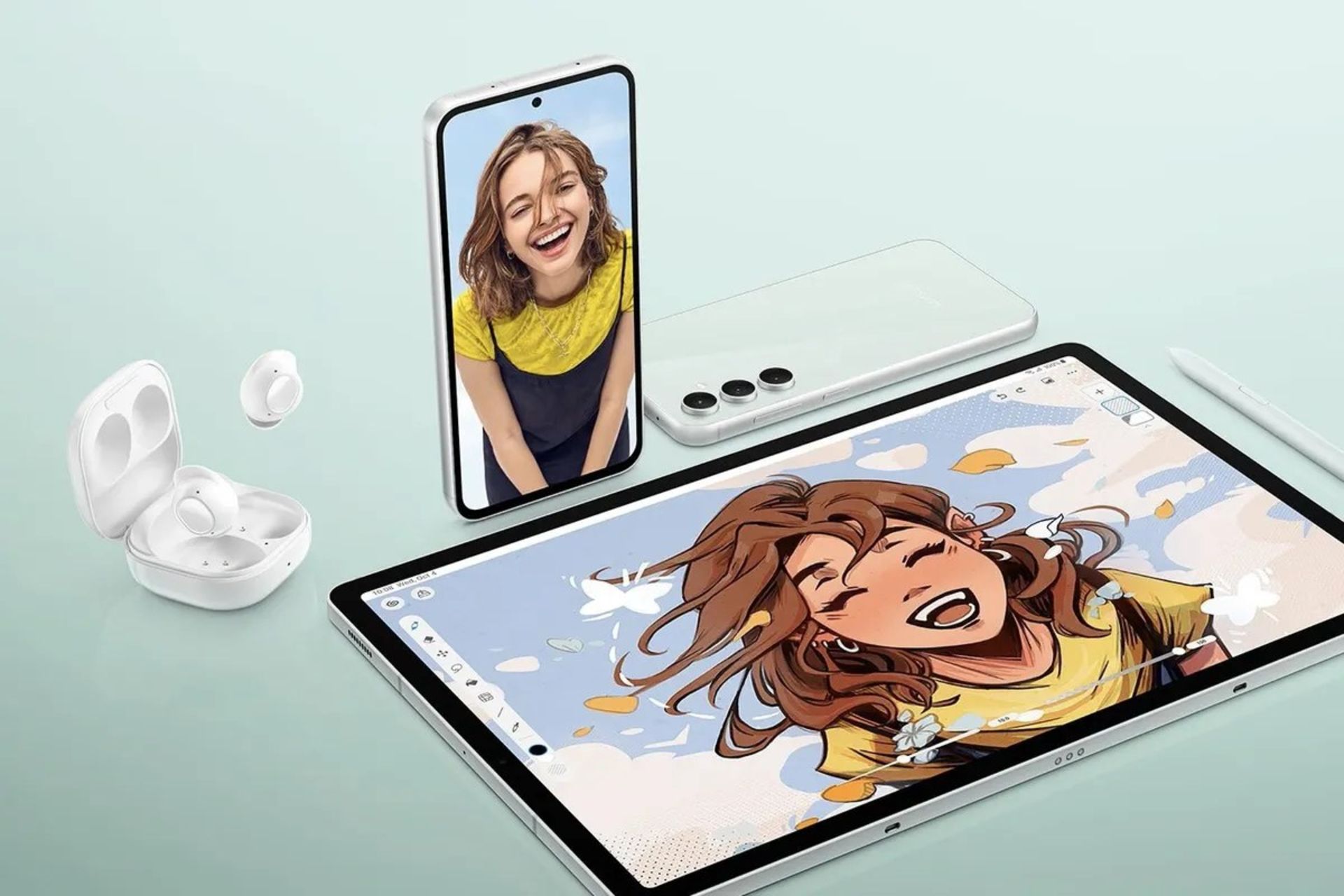 گلکسی تب S9 FE، گلکسی S23 FE و گلکسی بادز FE