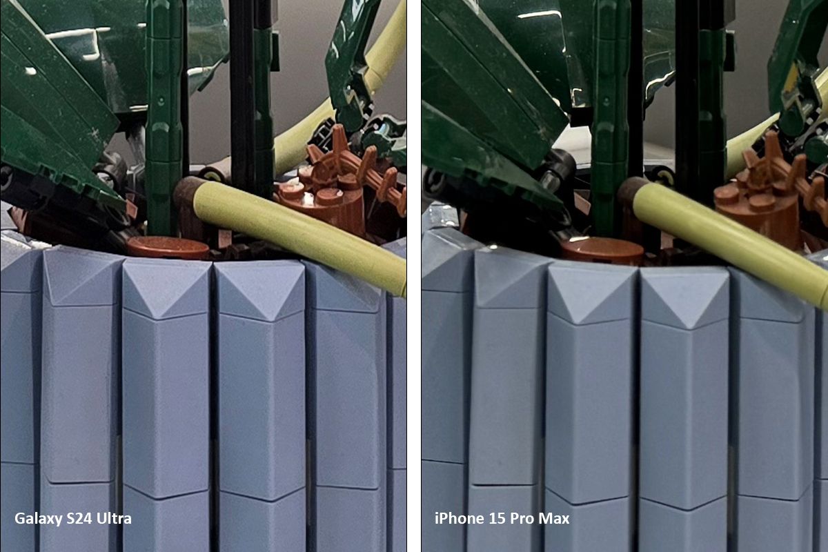 عکس مقایسه‌ای گلکسی S24‌ اولترا و آیفون ۱۵ پرو مکس