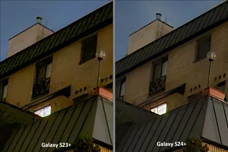 نمونه تصاویر ثبت شده با دوربین اولتراواید گلکسی S24 پلاس و گلکسی S23 پلاس در محیط کم نور بیرونی