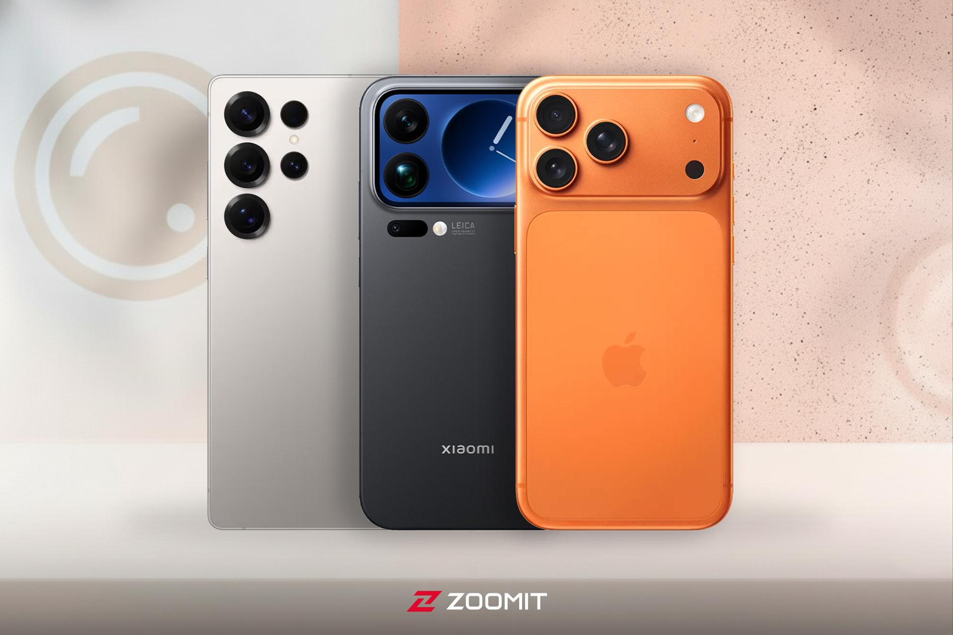 سه گوشی سامسونگ اپل و شیائومی