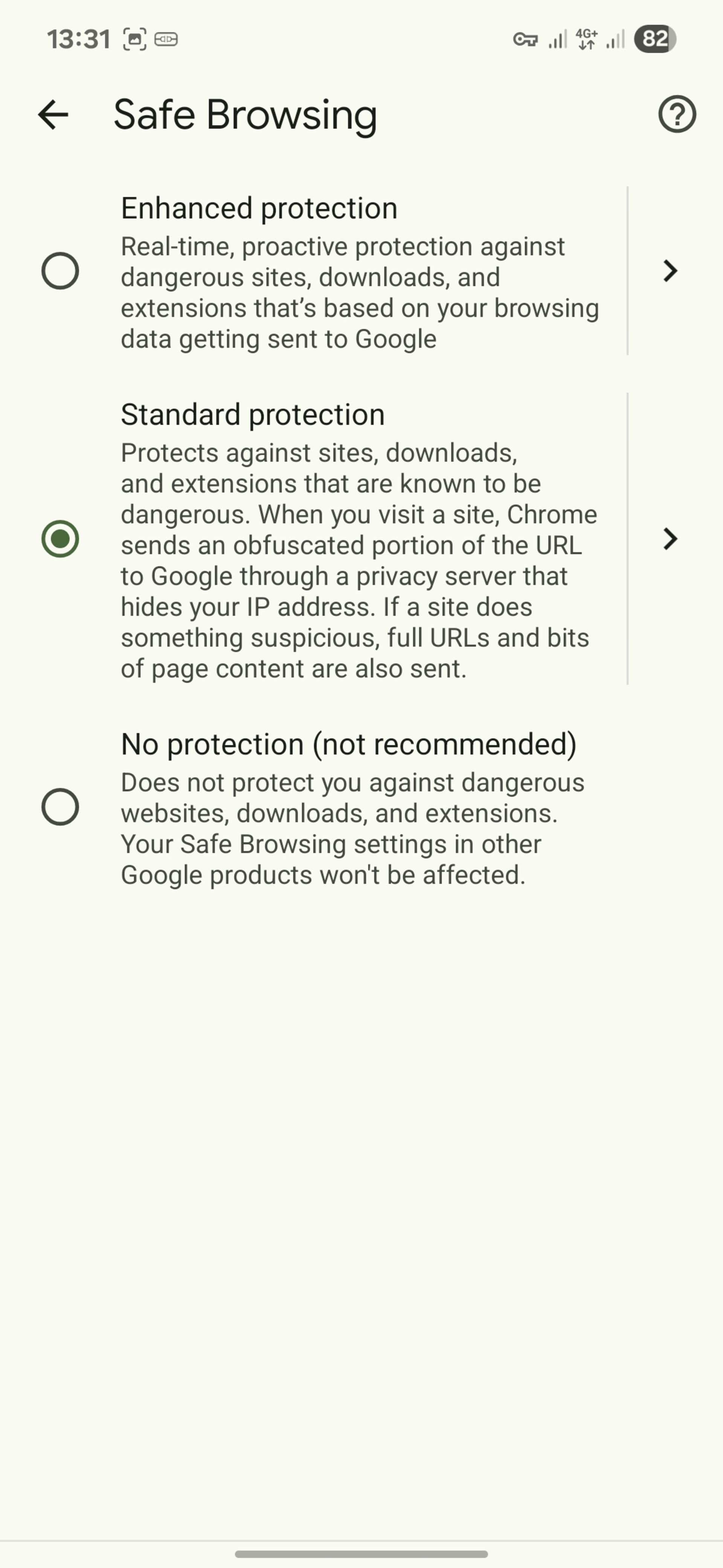 قابلیت Safe Browsing کروم