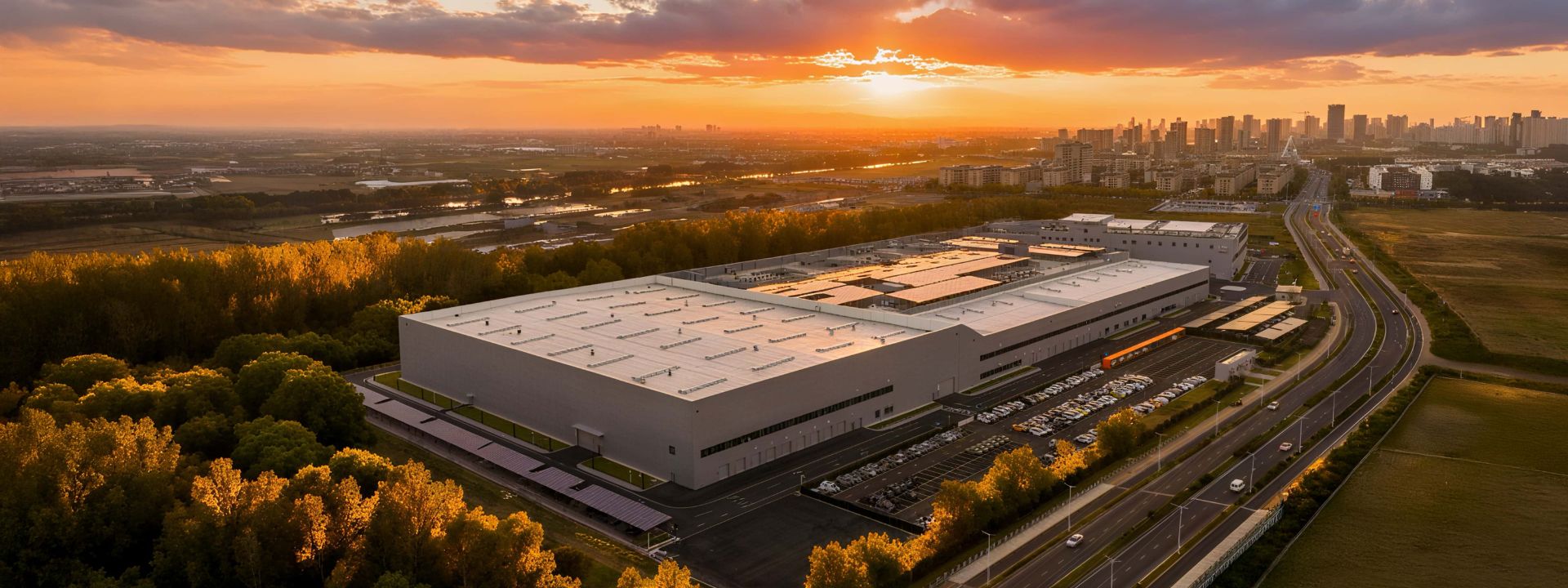 مرکز تست تصادف خودرو چین از نمای هوایی