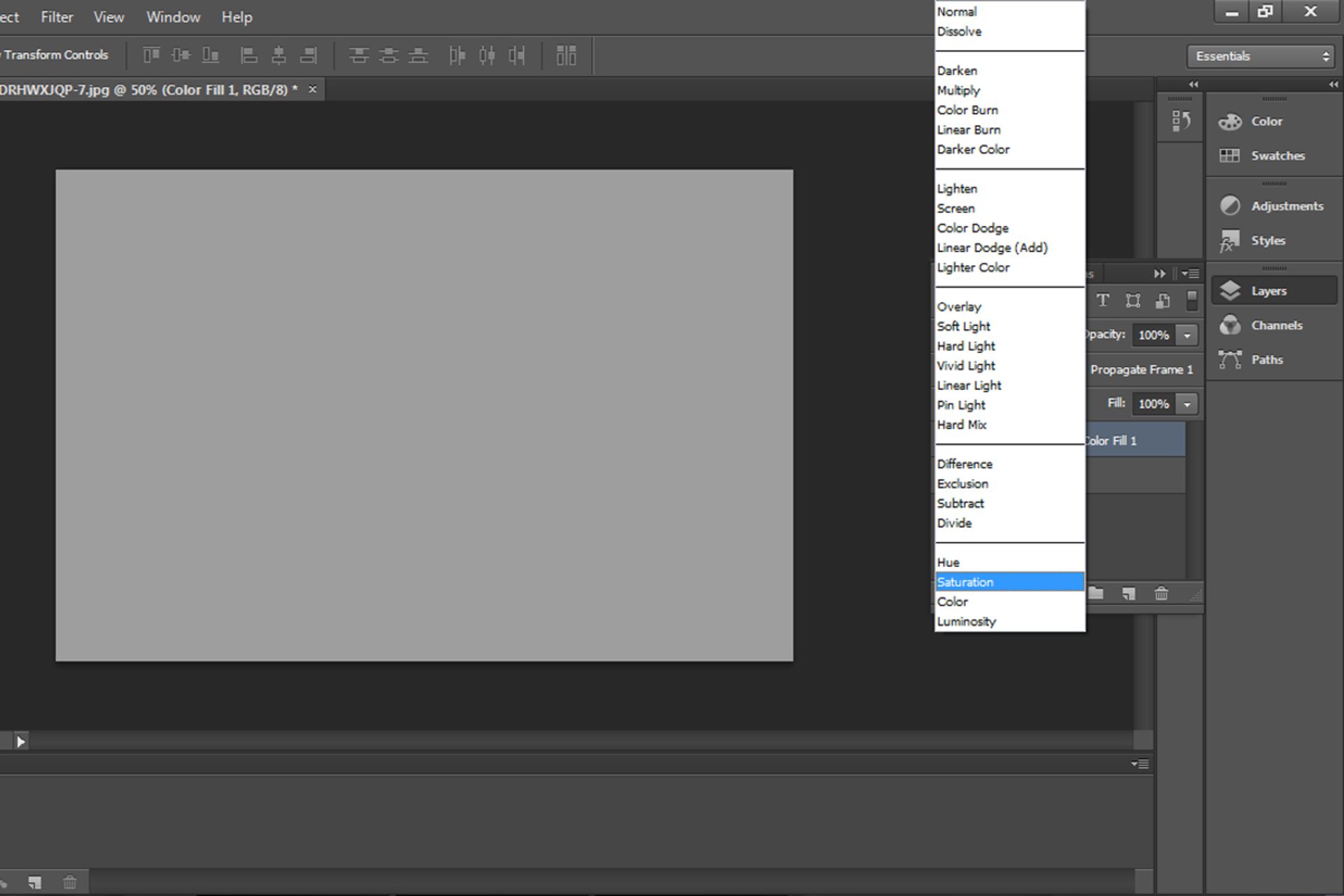 تنظیمات Saturation