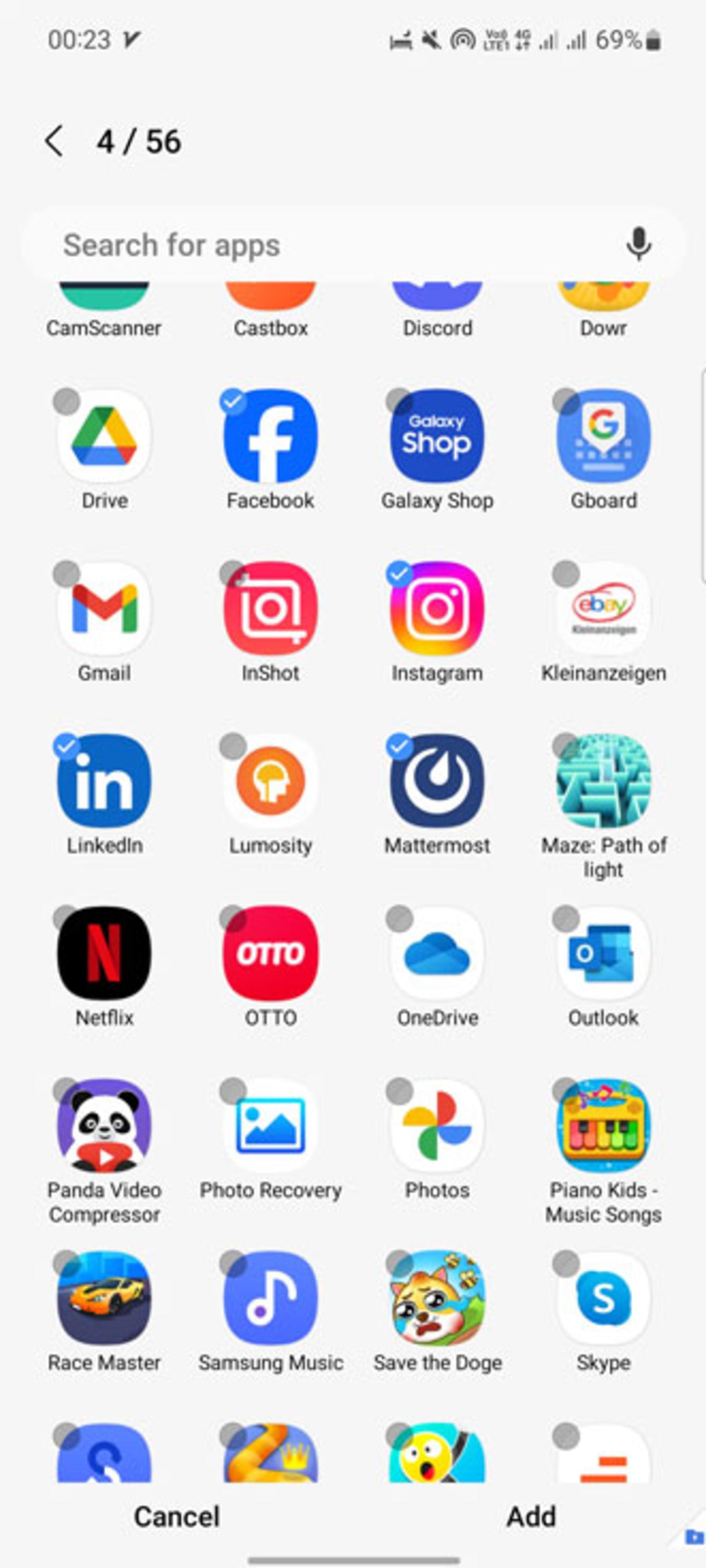 انتقال برنامه‌ها به Secure Folder