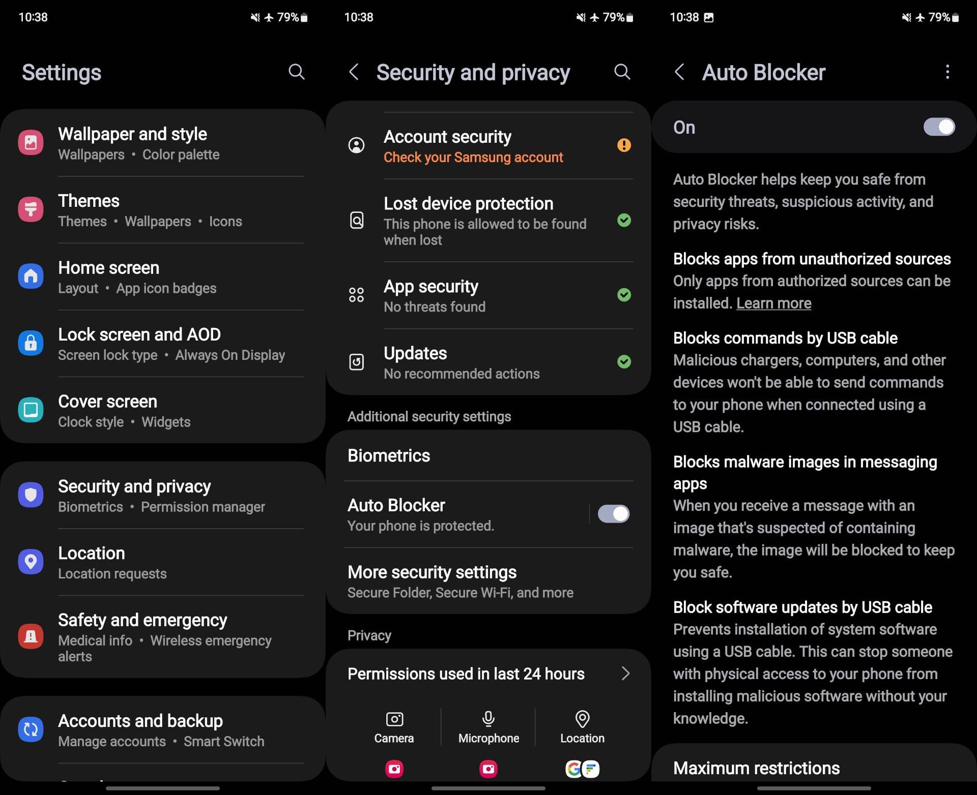 مراحل غیرفعال کردن Auto Blocker روی گوشی سامسونگ