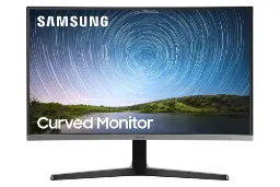 نمای جلو و لوگوی مانیتور سامسونگ 27 اینچ مدل CR50 C27R500