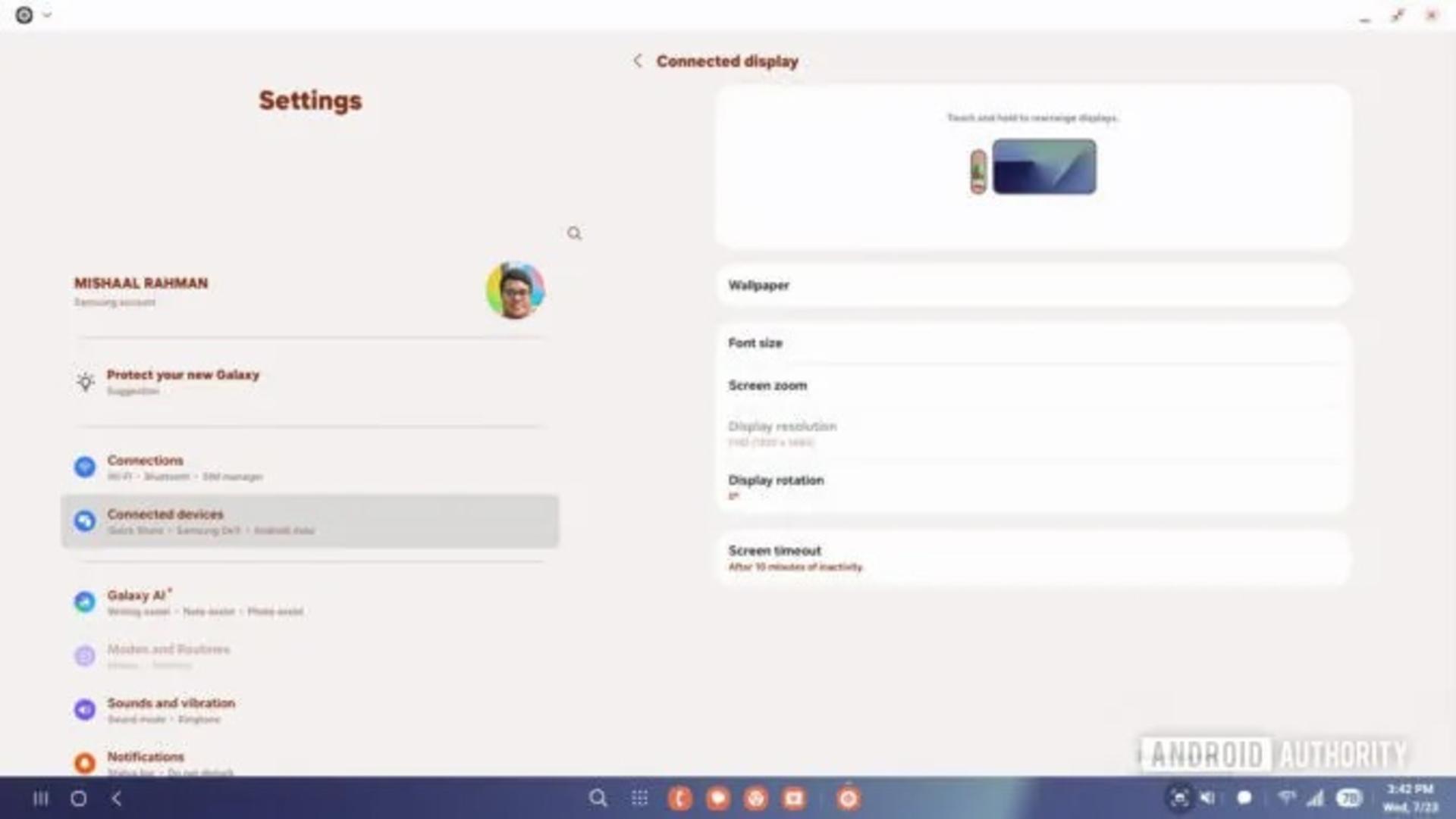 قابلیت DeX در تنظیمات One UI 8