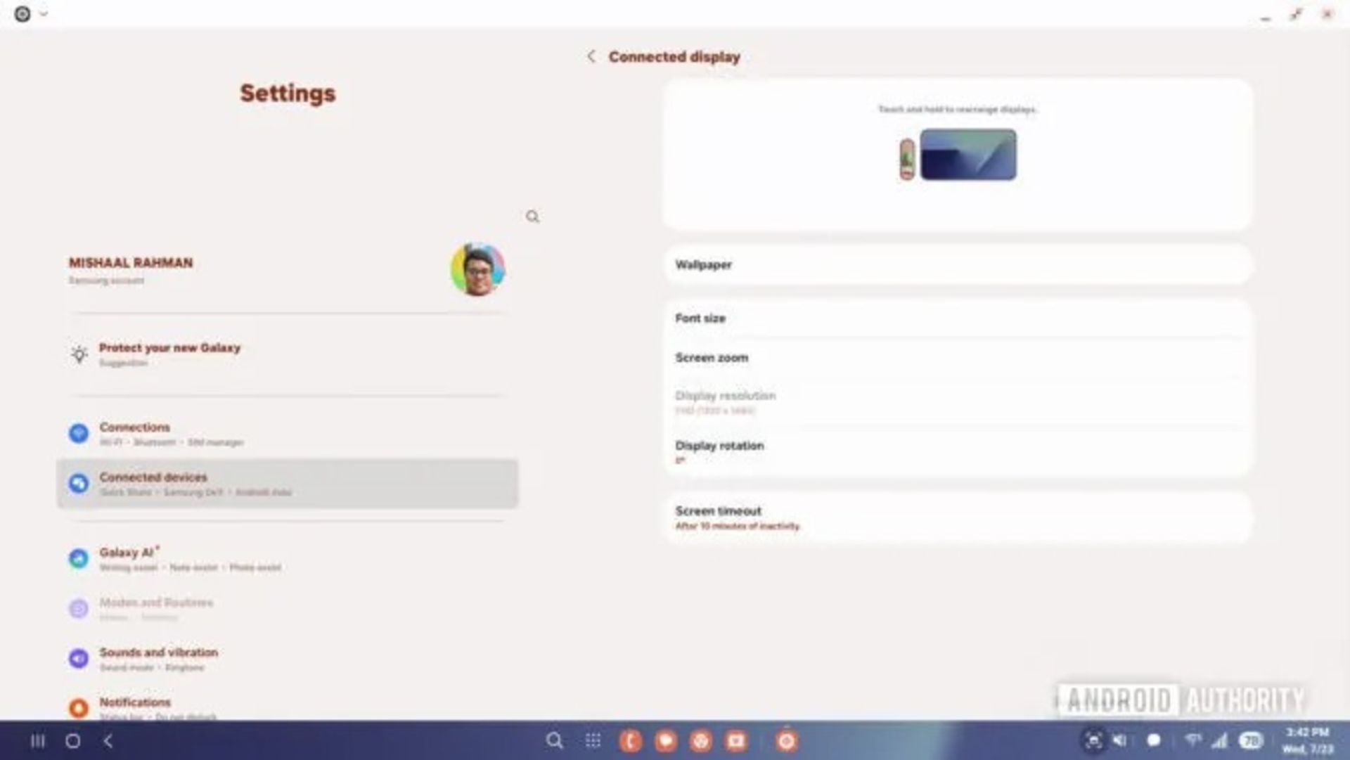قابلیت DeX در تنظیمات One UI 8