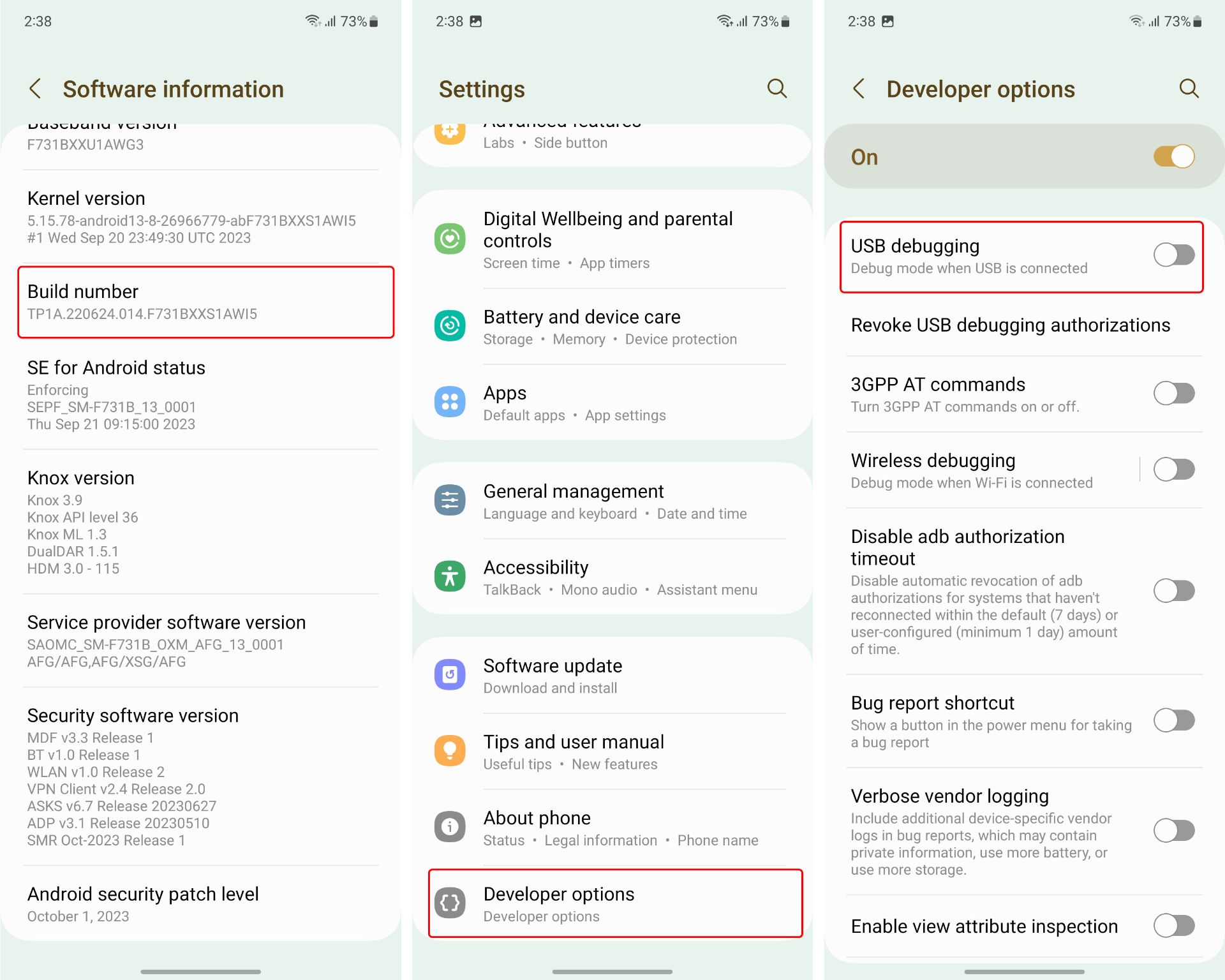 فعال کردن USB Debugging در سامسونگ