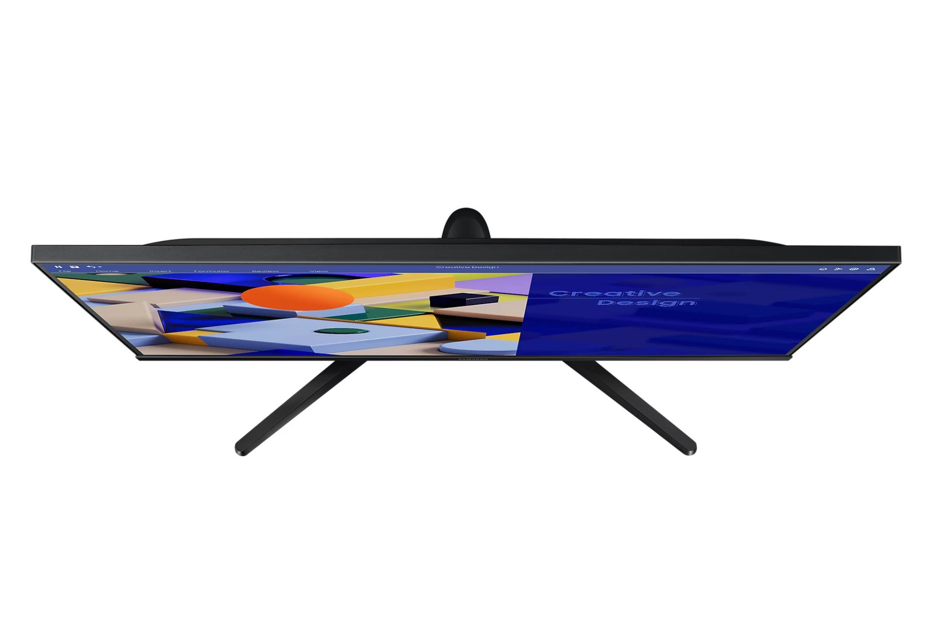 نمای بالا و پایه های مانیتور سامسونگ 27 اینچ مدل Essential Monitor S3 S31C LS27C310EAMXZN