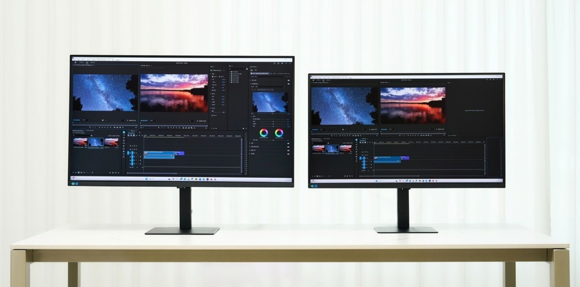 مدل ۳۷ اینچی مانیتور ViewFinity S8 سامسونگ درحال نمایش تصویر
