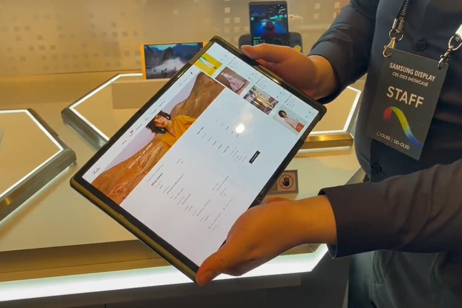 تماشا کنید: تبلت Flex Hybrid تاشدنی و رول‌شونده سامسونگ در CES 2023