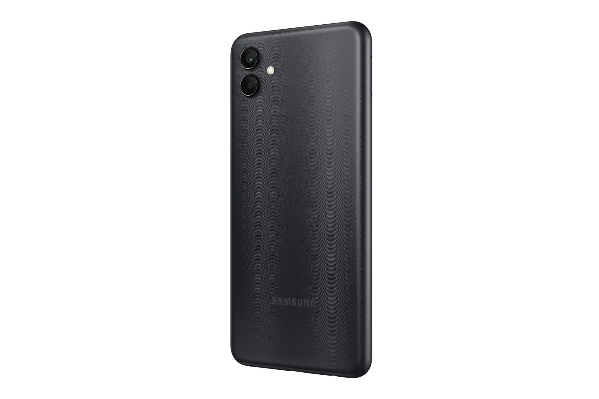 نمای نیمرخ پنل پشت گوشی موبایل گلکسی A04 سامسونگ / Samsung Galaxy A04 با نمایش لبه سمت چپ رنگ مشکی