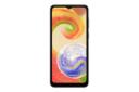 نمای روبه‌روی گوشی موبایل گلکسی A04 سامسونگ / Samsung Galaxy A04 با نمایش حاشیه های نمایشگر و دوربین سلفی رنگ مشکی
