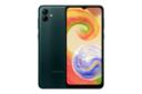 نمای کلی گوشی موبایل گلکسی A04 سامسونگ / Samsung Galaxy A04 با نمایشگر روشن و نمایش لوگو و دوربین رنگ سبز
