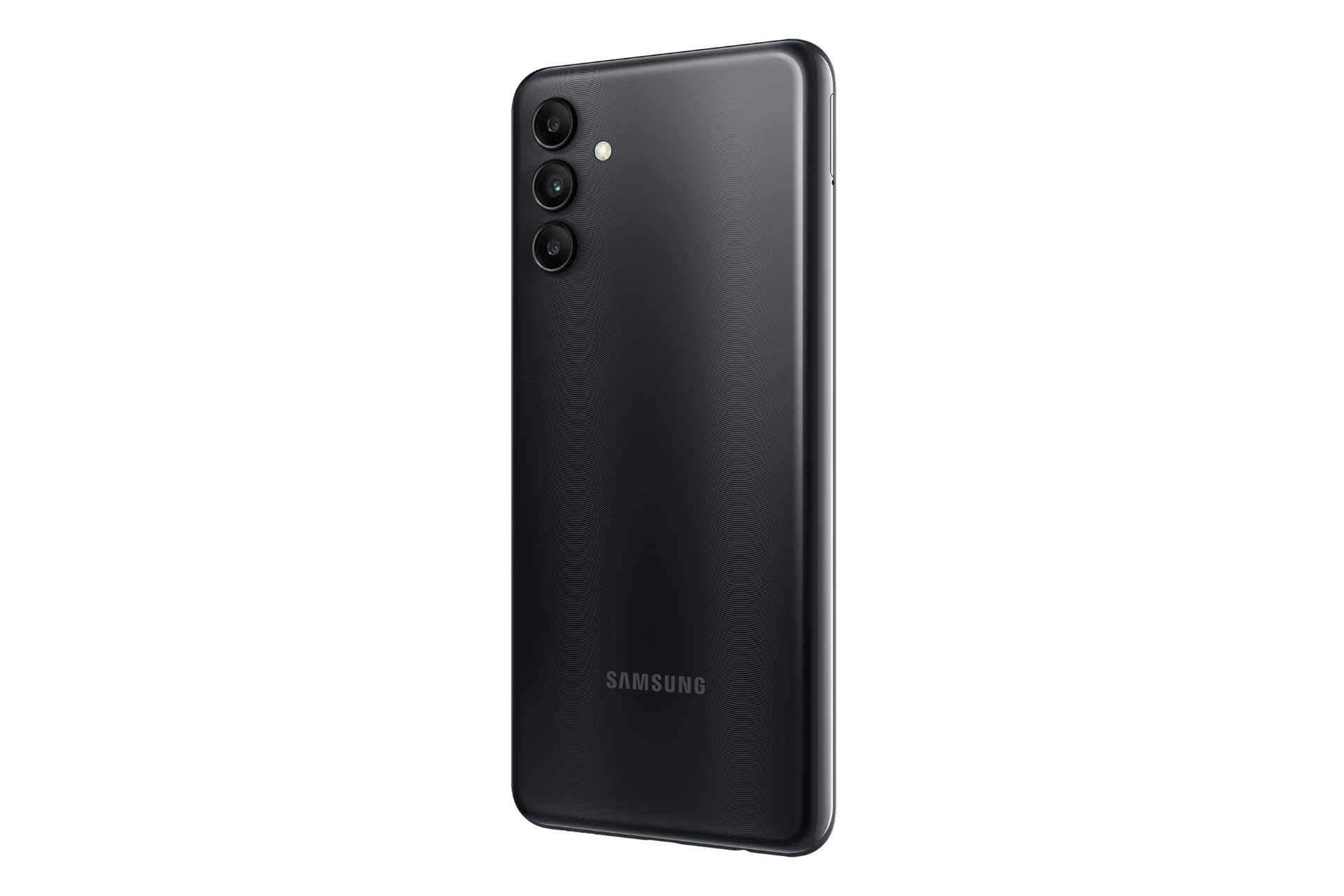 نمای نیمرخ پنل پشت گوشی موبایل گلکسی A04s سامسونگ / Samsung Galaxy A04s با نمایش لبه سمت چپ رنگ مشکی