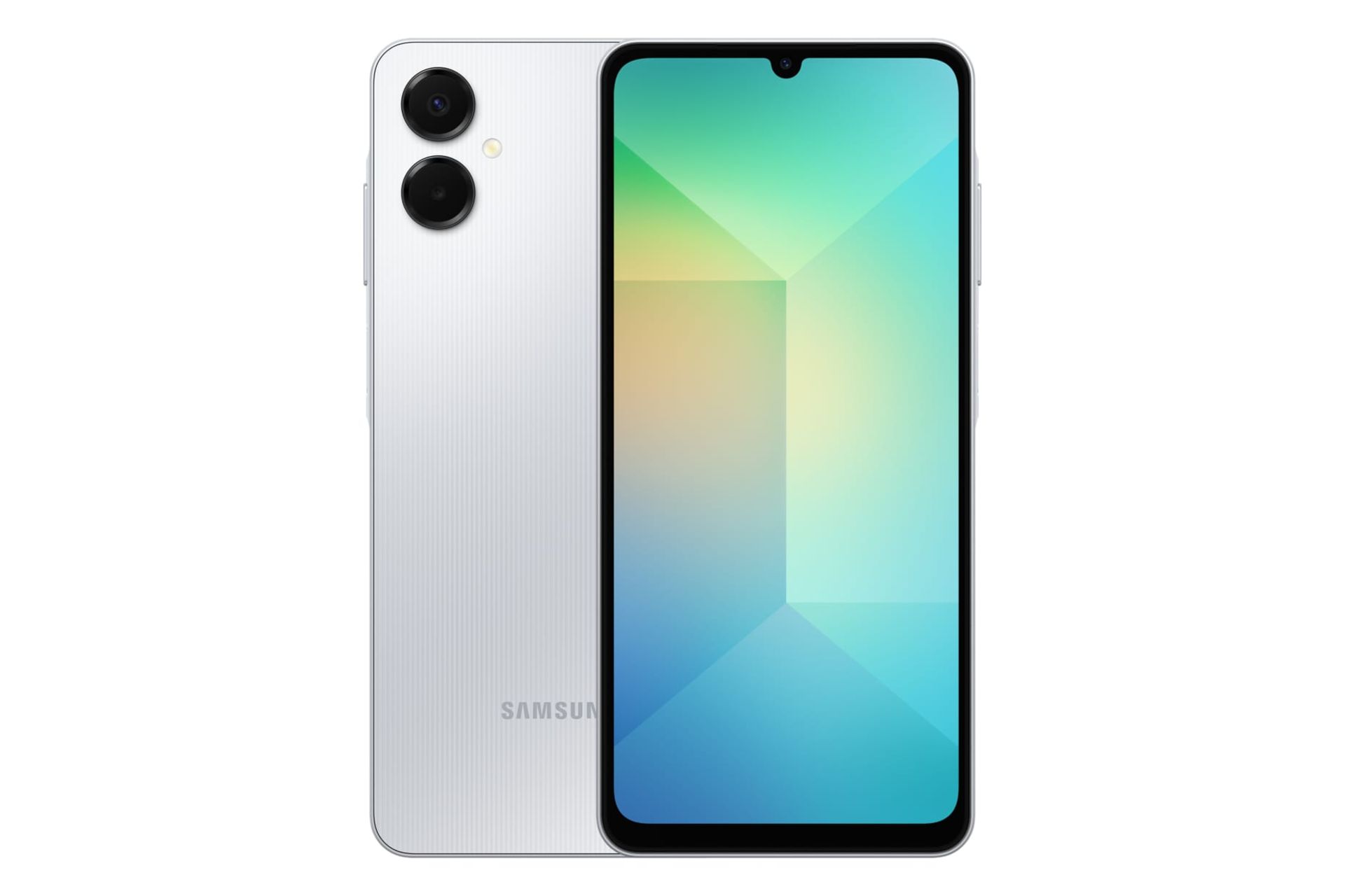 پنل جلو و پشت گوشی موبایل گلکسی A06 سامسونگ 5G خاکستری روشن / Samsung Galaxy A06 5G