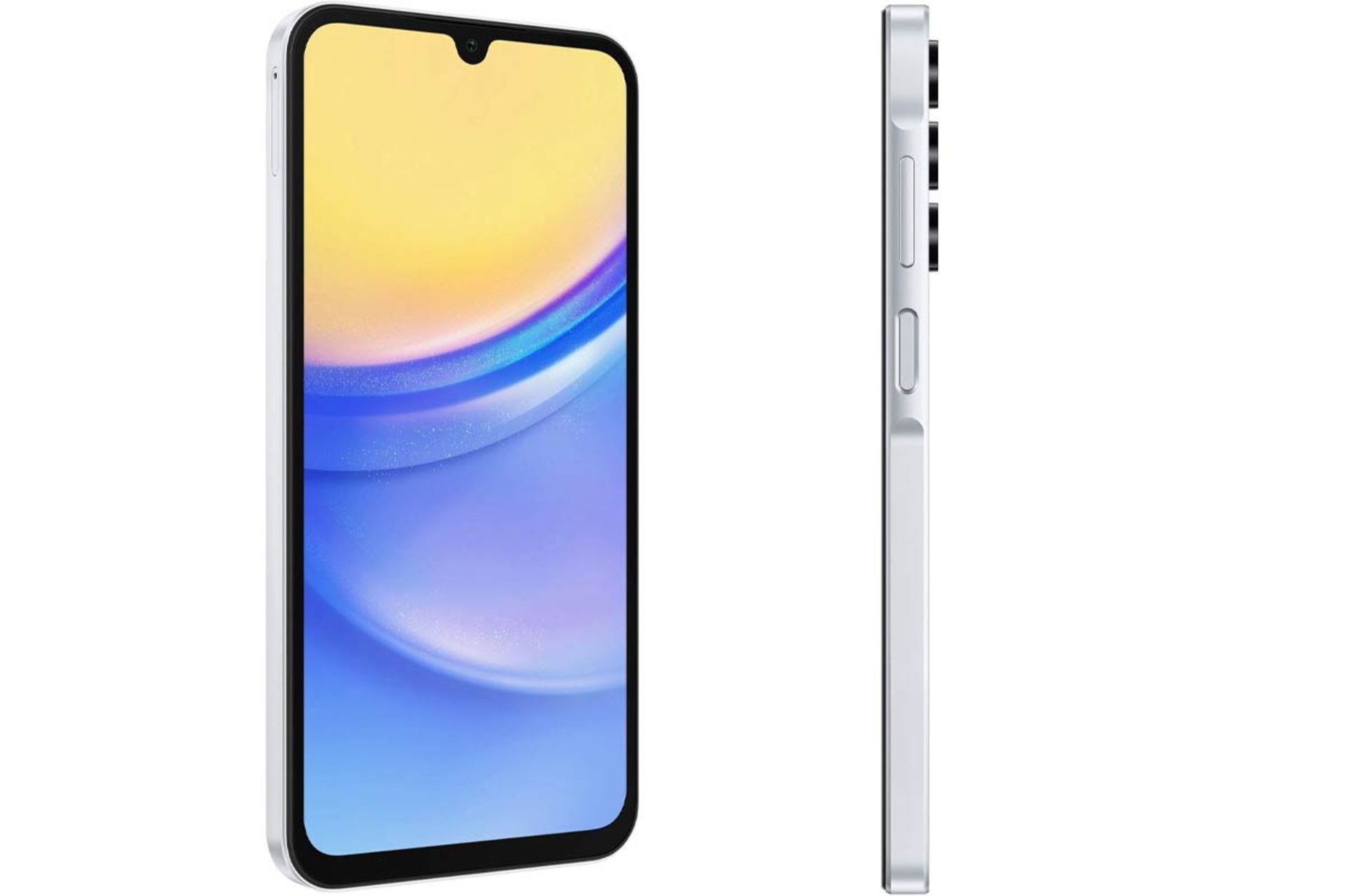 سامسونگ گلکسی A15 5G پنل جلو و کنار گوشی آبی