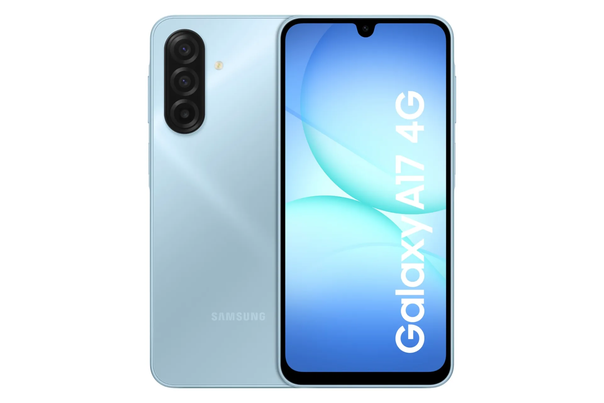 پنل جلو و پشت گوشی موبایل گلکسی A17 سامسونگ 4G آبی روشن / Samsung Galaxy A17 4G
